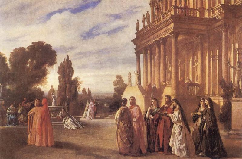 Anselm Feuerbach The Garden of Ariosto France oil painting art